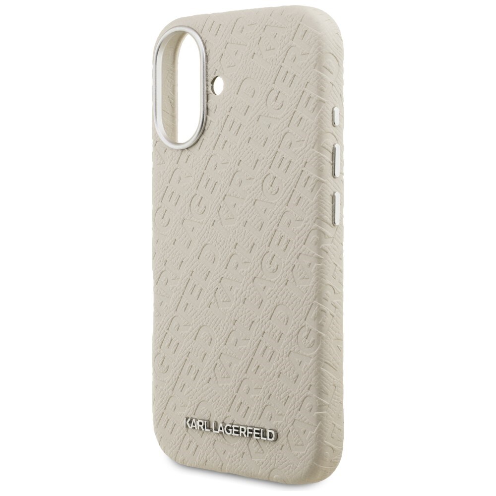 Karl Lagerfeld FW Stamped Karl MagSafe iPhone 16-etui – beige