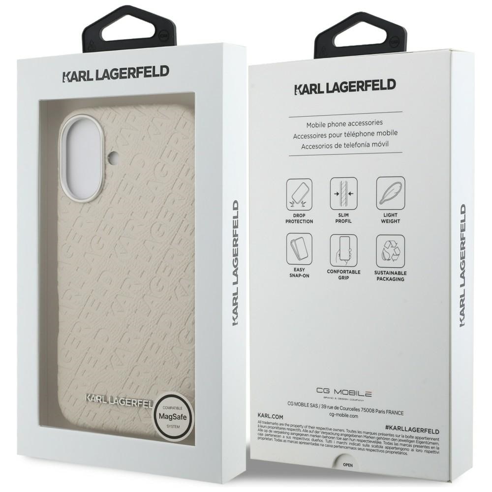 Karl Lagerfeld FW Stamped Karl MagSafe iPhone 16-etui – beige