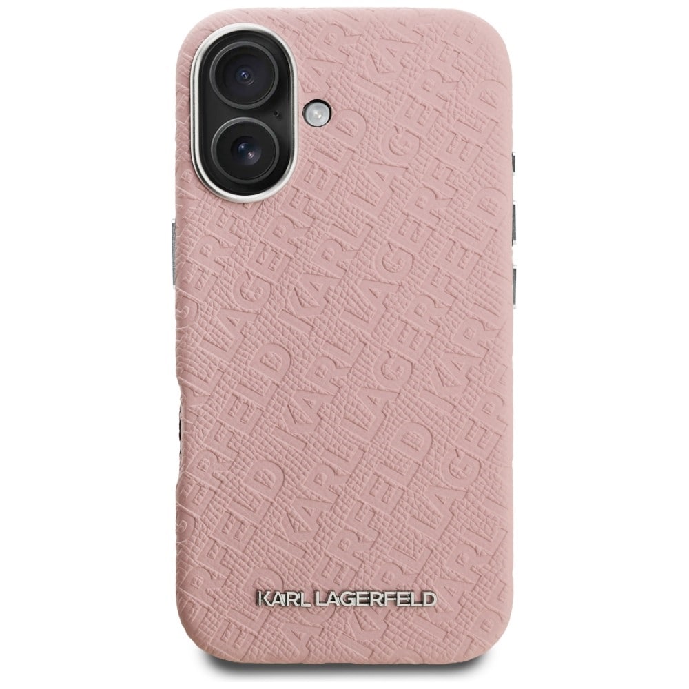 Karl Lagerfeld FW Stamped Karl MagSafe-skal till iPhone 16 – Rosa