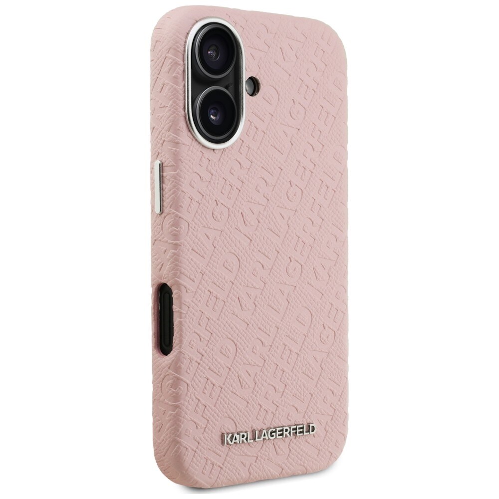 Karl Lagerfeld FW Stamped Karl MagSafe-skal till iPhone 16 – Rosa