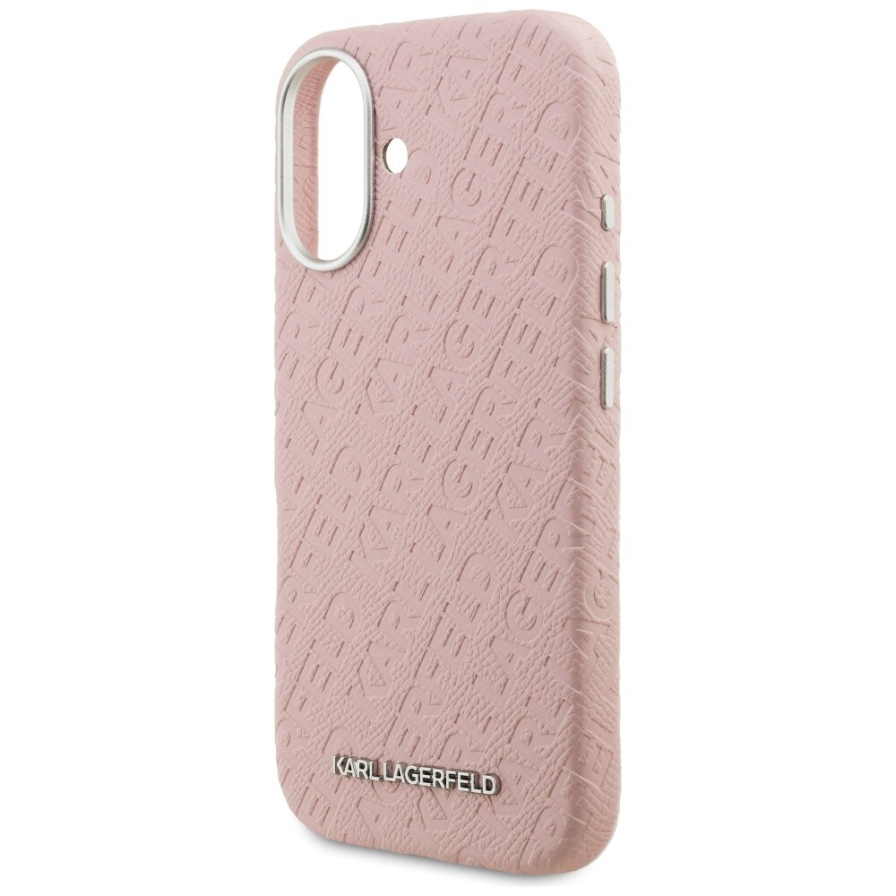 Karl Lagerfeld FW Stamped Karl MagSafe-skal till iPhone 16 – Rosa
