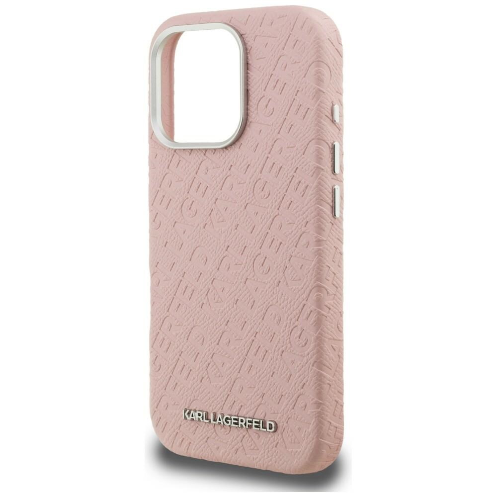 Karl Lagerfeld FW – Karl MagSafe-fodral med tryck för iPhone 16 Pro Max – Rosa