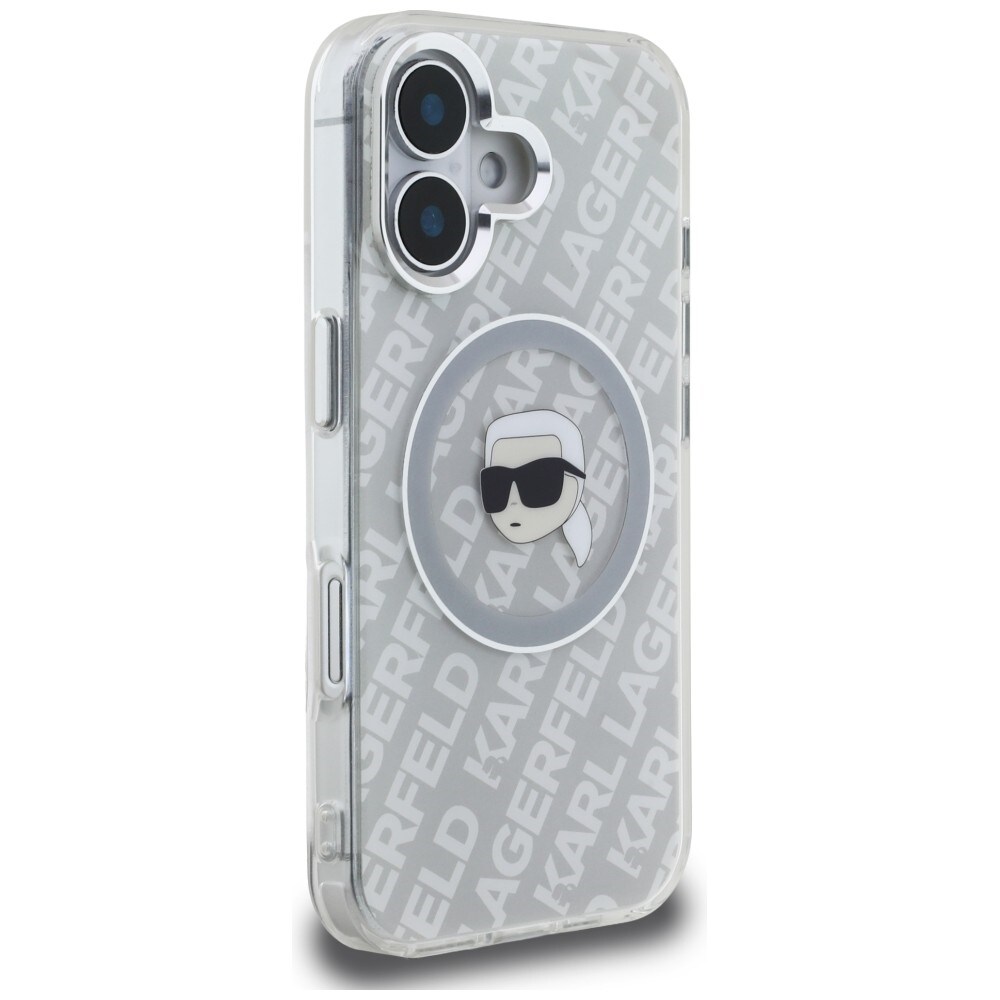 Karl Lagerfeld IML Karl Head Logo MagSafe-etui til iPhone 16 – Grå