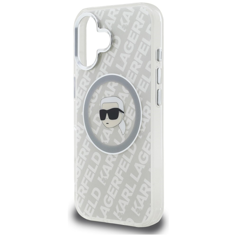 Karl Lagerfeld IML Karl Head Logo MagSafe-etui til iPhone 16 – Grå