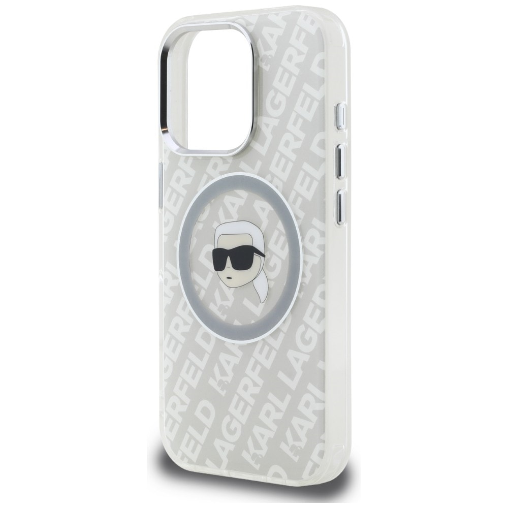 Karl Lagerfeld IML Karl Head Logo MagSafe-etui til iPhone 16 Pro Max – Grå