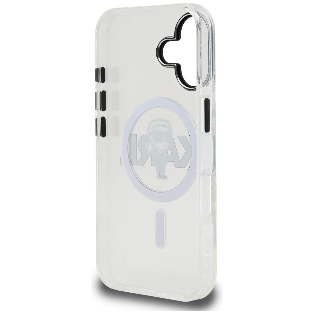 Karl Lagerfeld IML Karl Sketch Logo MagSafe-etui til iPhone 16 – gennemsigtigt