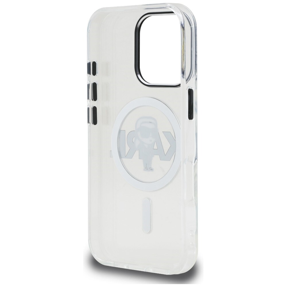 Karl Lagerfeld IML Karl Sketch Logo MagSafe-fodral för iPhone 16 Pro Max – genomskinligt