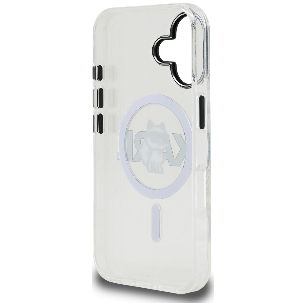 Karl Lagerfeld IML Choupette-skitse-logo MagSafe-etui til iPhone 16 – gennemsigtigt
