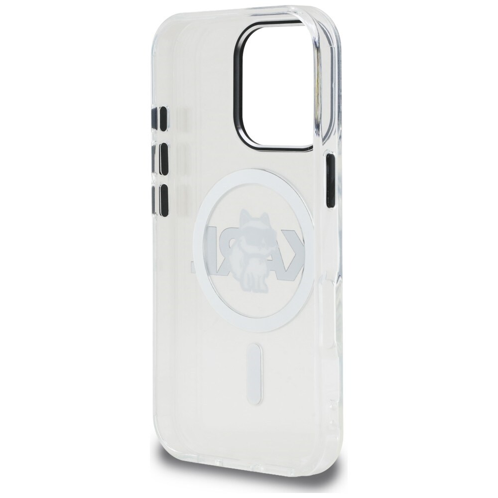 Karl Lagerfeld IML Choupette-skitse-logo MagSafe-etui til iPhone 16 Pro Max – gennemsigtigt