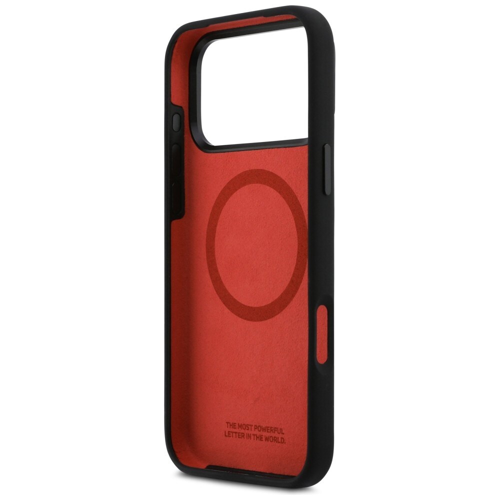 BMW M Silicon Tricolor Line MagSafe-etui til iPhone 17 Pro Max – Sort