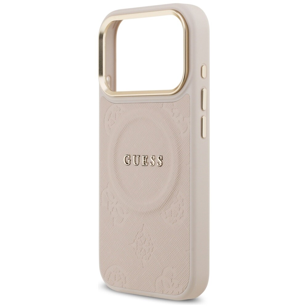 Guess Peony Hot Stamp MagSafe-etui til iPhone 17 Pro – lyserød