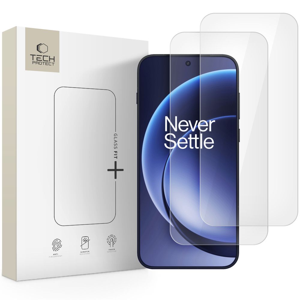 Tech-Protect Glass Fit+ – 2-pack härdat glas till OnePlus 15
