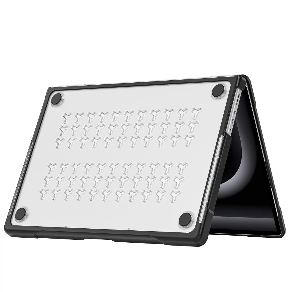Tech-Protect Velar-fodral för MacBook Pro 16" 2021 / 2023 / 2025 / 2026 – Transparent svart
