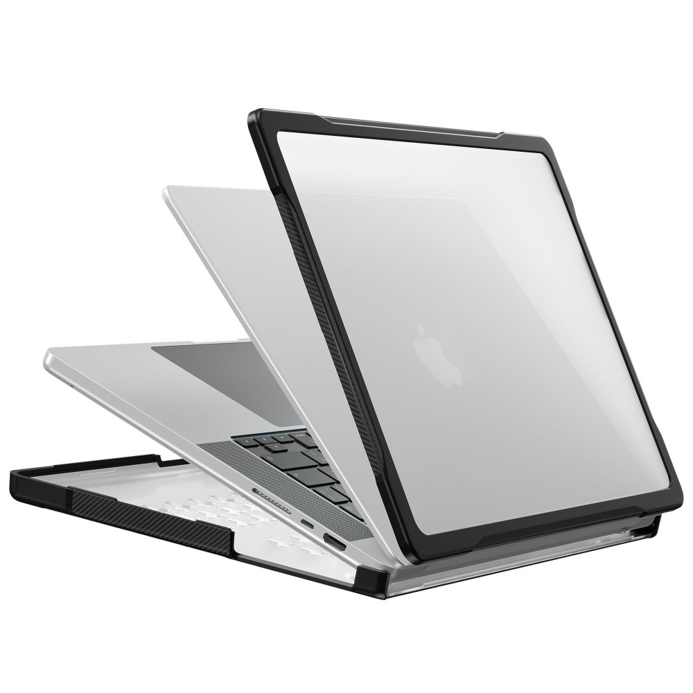 Tech-Protect Velar-fodral för MacBook Pro 16" 2021 / 2023 / 2025 / 2026 – Transparent svart