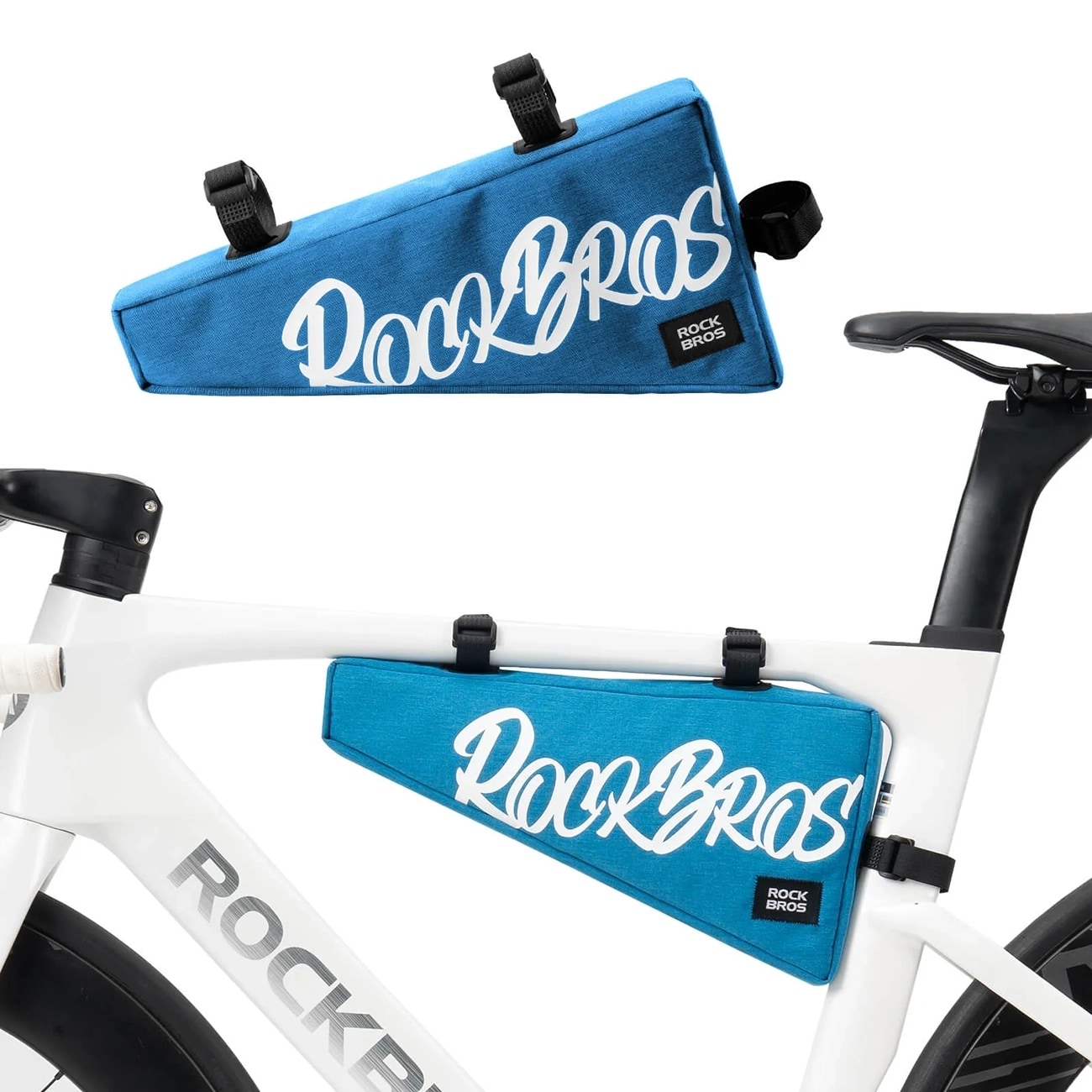 Rockbros G008 Flash Journey cykelväska med triangulär ram, XL, 1,9 l – blå