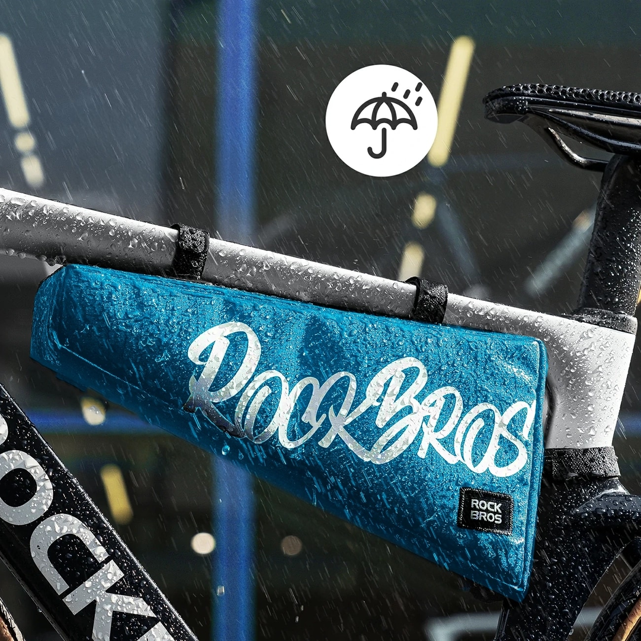 Rockbros G008 Flash Journey cykelväska med triangulär ram, XL, 1,9 l – blå