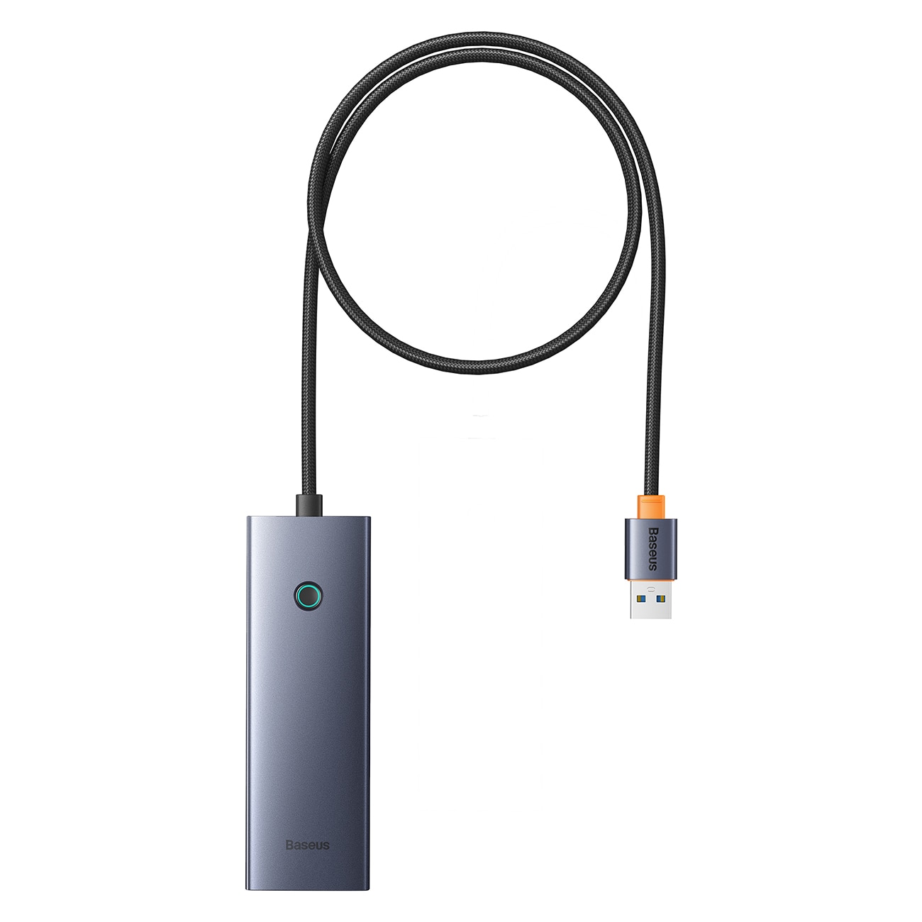 Baseus UltraJoy-serien USB-A-hubb, 4xUSB-A 3.0, 1xUSB-C, 5 V, 50 cm – grå