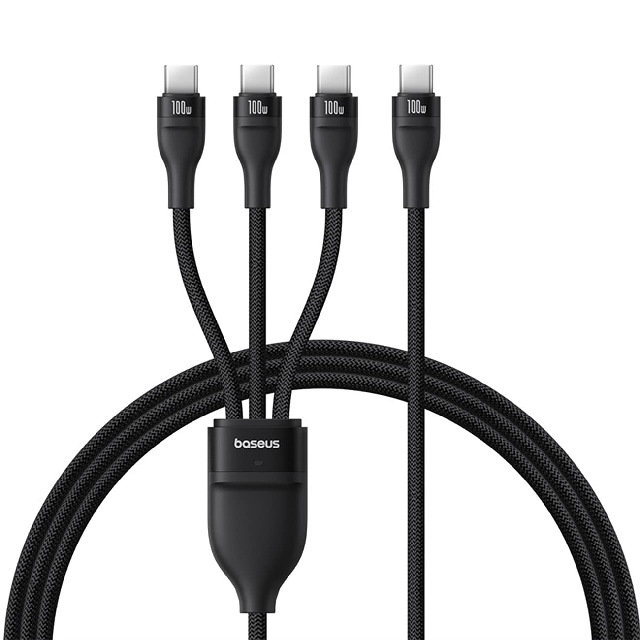Baseus Flash 100 W 3-i-1 USB-C-kabel, 1,5 m - svart / PD-kabel / Multikabel