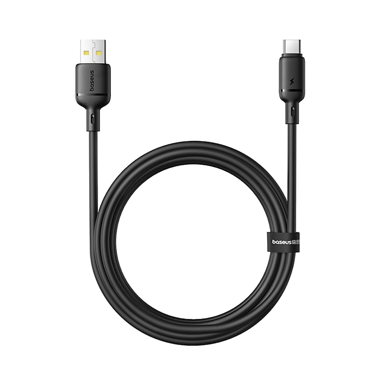 Baseus Silky 3A USB-A – USB-C-kabel 1 m – svart