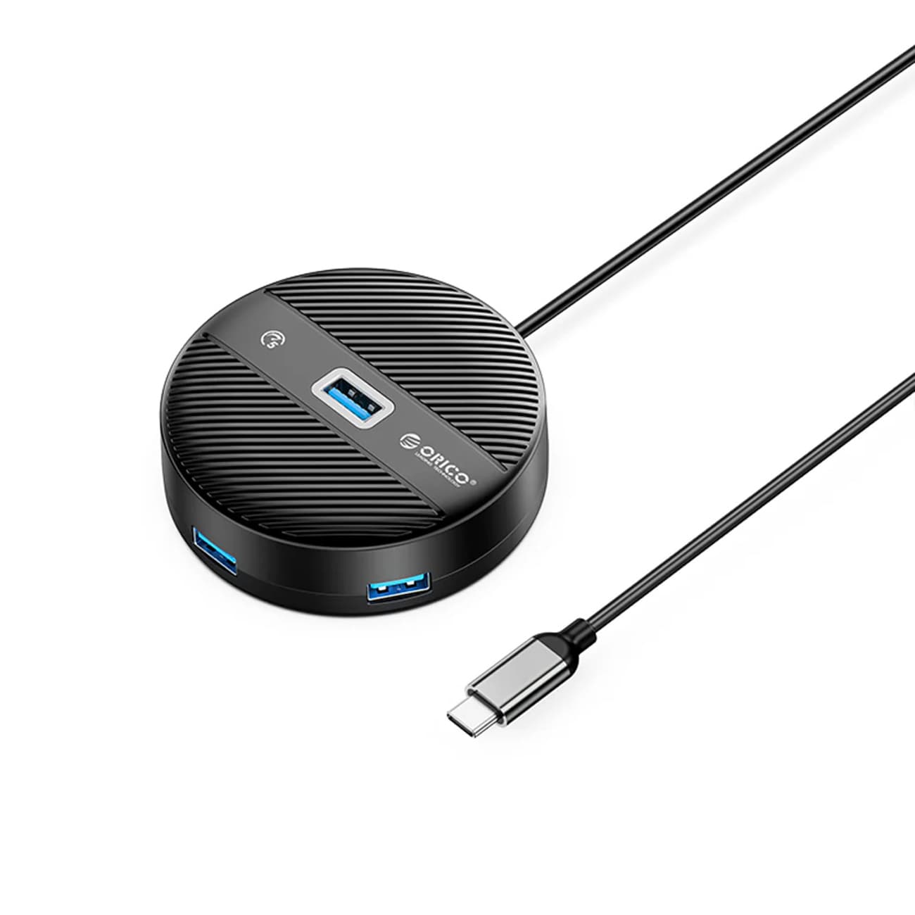 ORICO YS1-C2 USB-hubb med 4 portar: 1x USB-A 3.0, 3x USB-A 2.0, 0,3 m – svart