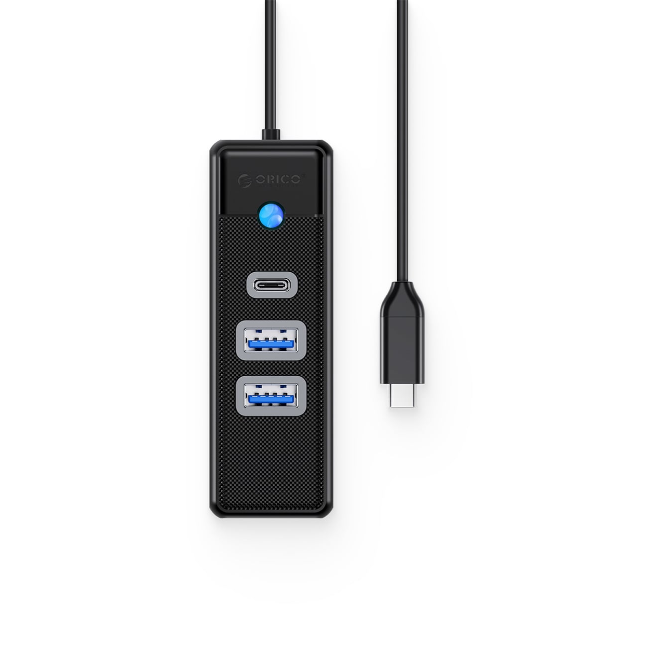 Orico PWC2U-C3 USB-hubb med 3 portar: 2x USB-A 3.0, 1x USB-C 3.0, 0,15 m – svart