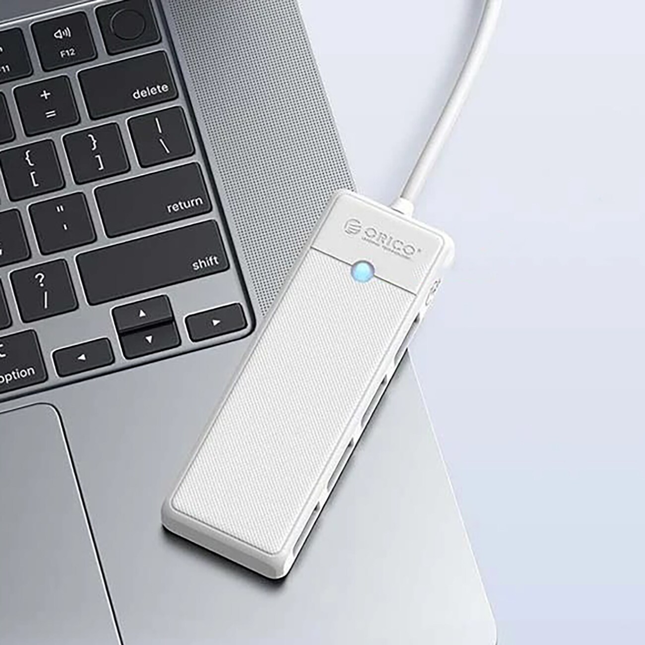 Orico PAPW4A-C3 USB-hubb med 4 portar (4x USB-A 3.0), 1 m – vit