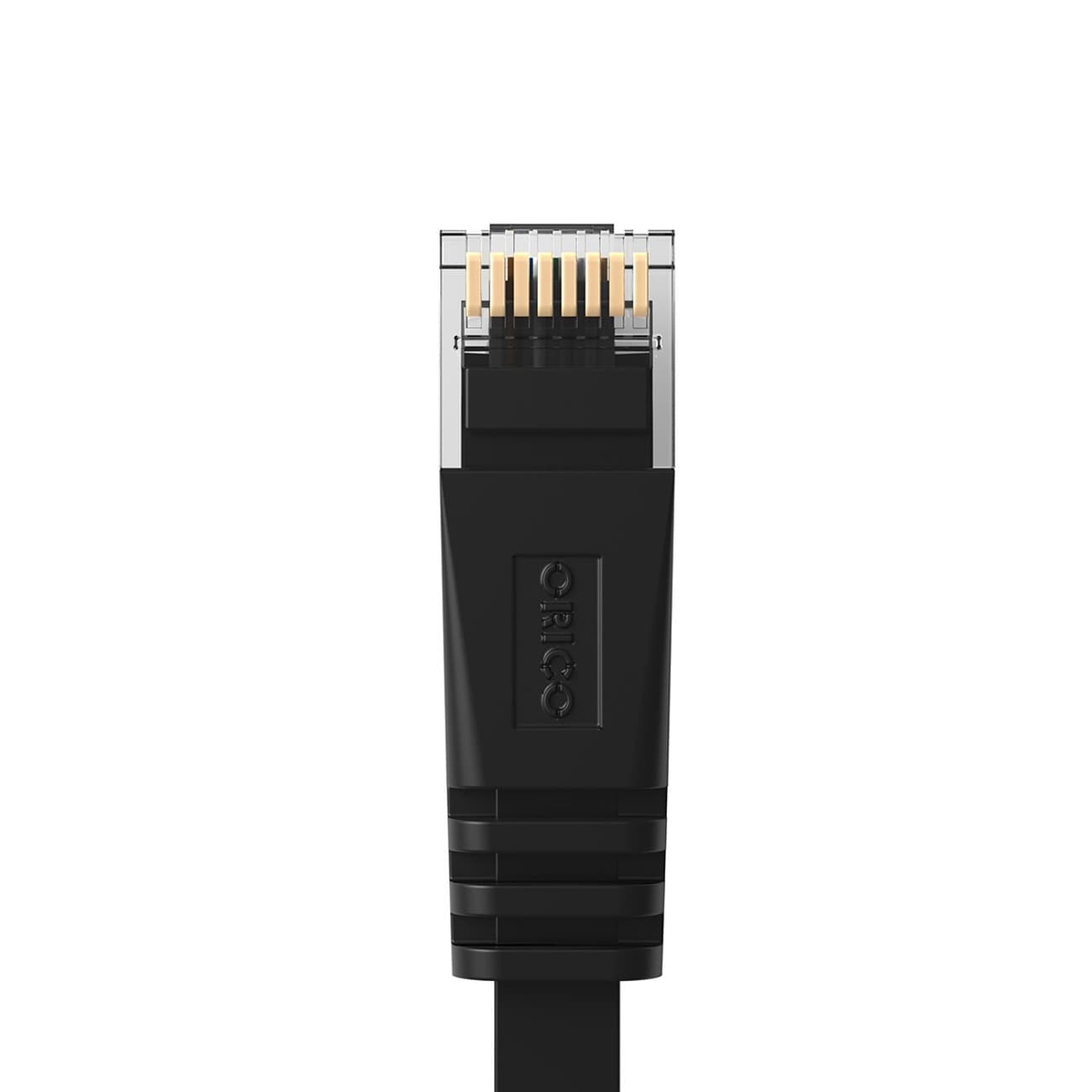 Orico PUG-C6B CAT6 1000 Mbps RJ45 Ethernet-nätverkskabel, platt LAN-kabel, 5 m – svart