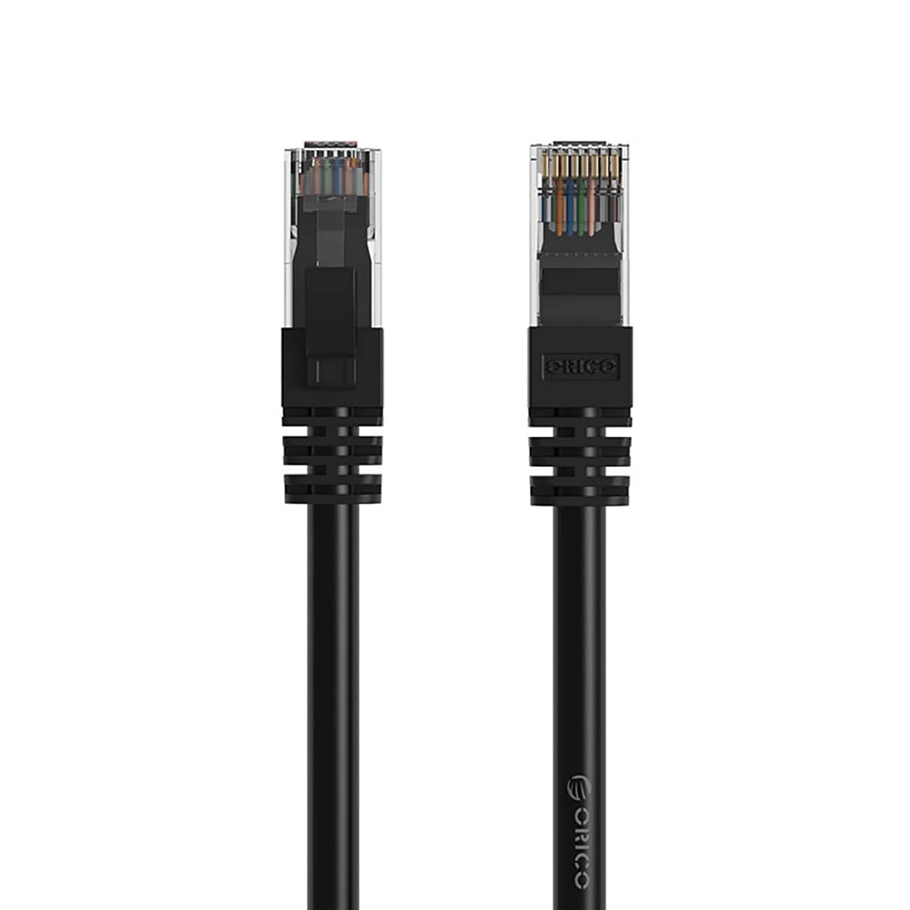 Orico PUG-C6 CAT6 1000 Mbps RJ45 Ethernet-nätverkskabel (LAN), rund, 2 m – svart