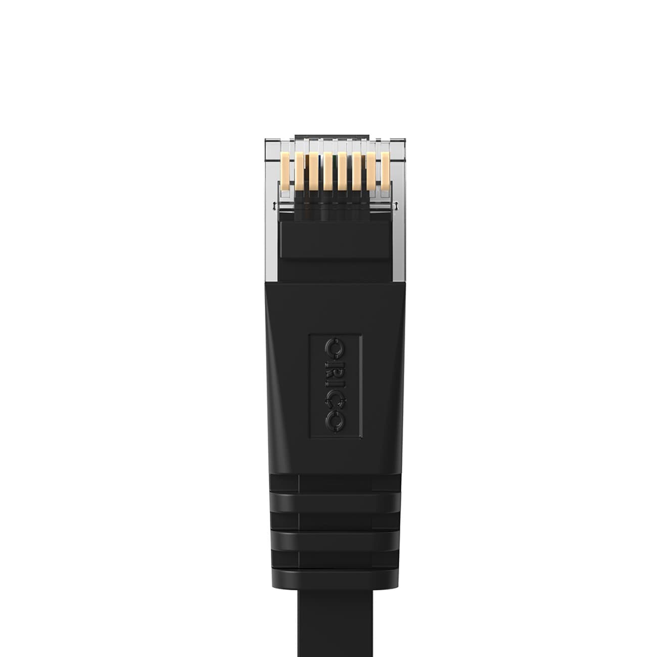 Orico PUG-C7B CAT7 10 Gbps RJ45 Ethernet-nätverkskabel för internet och LAN, platt, 5 m – svart