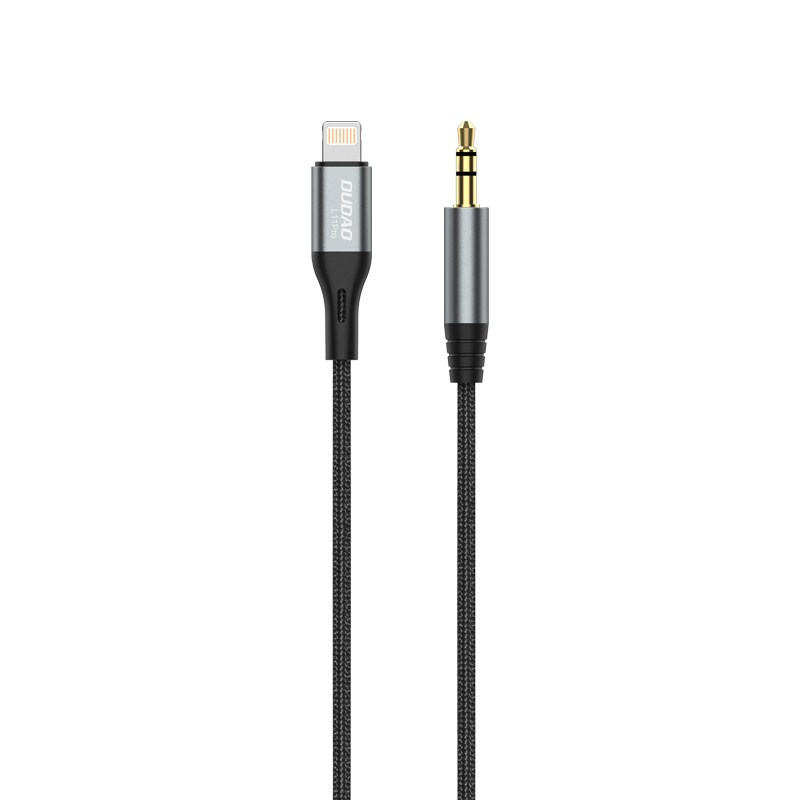 Dudao ljudkabel, blixtsteknologi till 3,5 mm minijack, 1 m, grå (L11PRO)