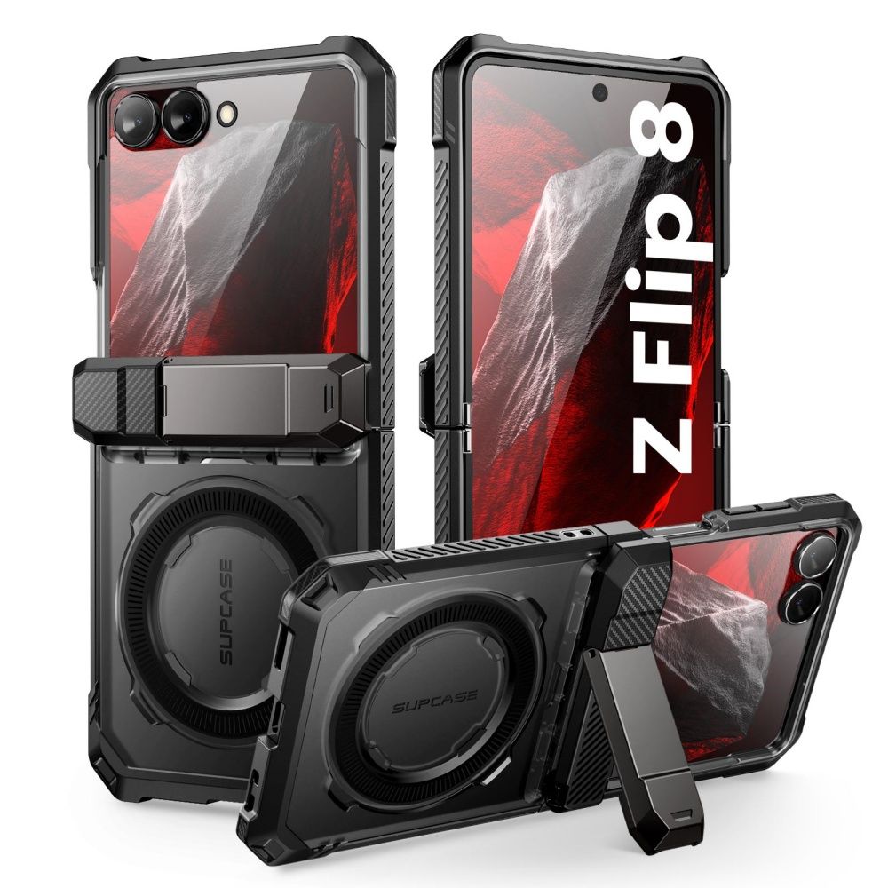 Supcase UB Grip Mag MagSafe-fodral för Samsung Galaxy Z Flip 8 – Svart