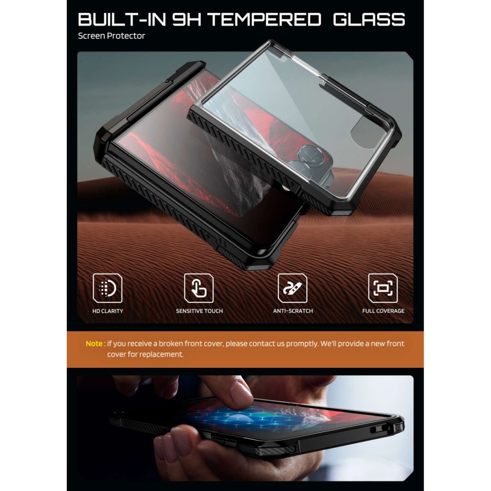 Supcase UB Grip Mag MagSafe-fodral för Samsung Galaxy Z Flip 8 – Svart