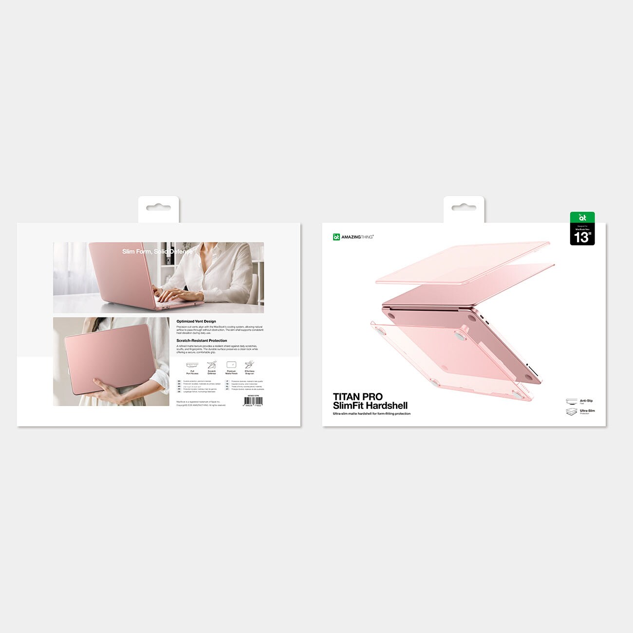 AmazingThing Titan-skal för MacBook Neo 13" – Rosa