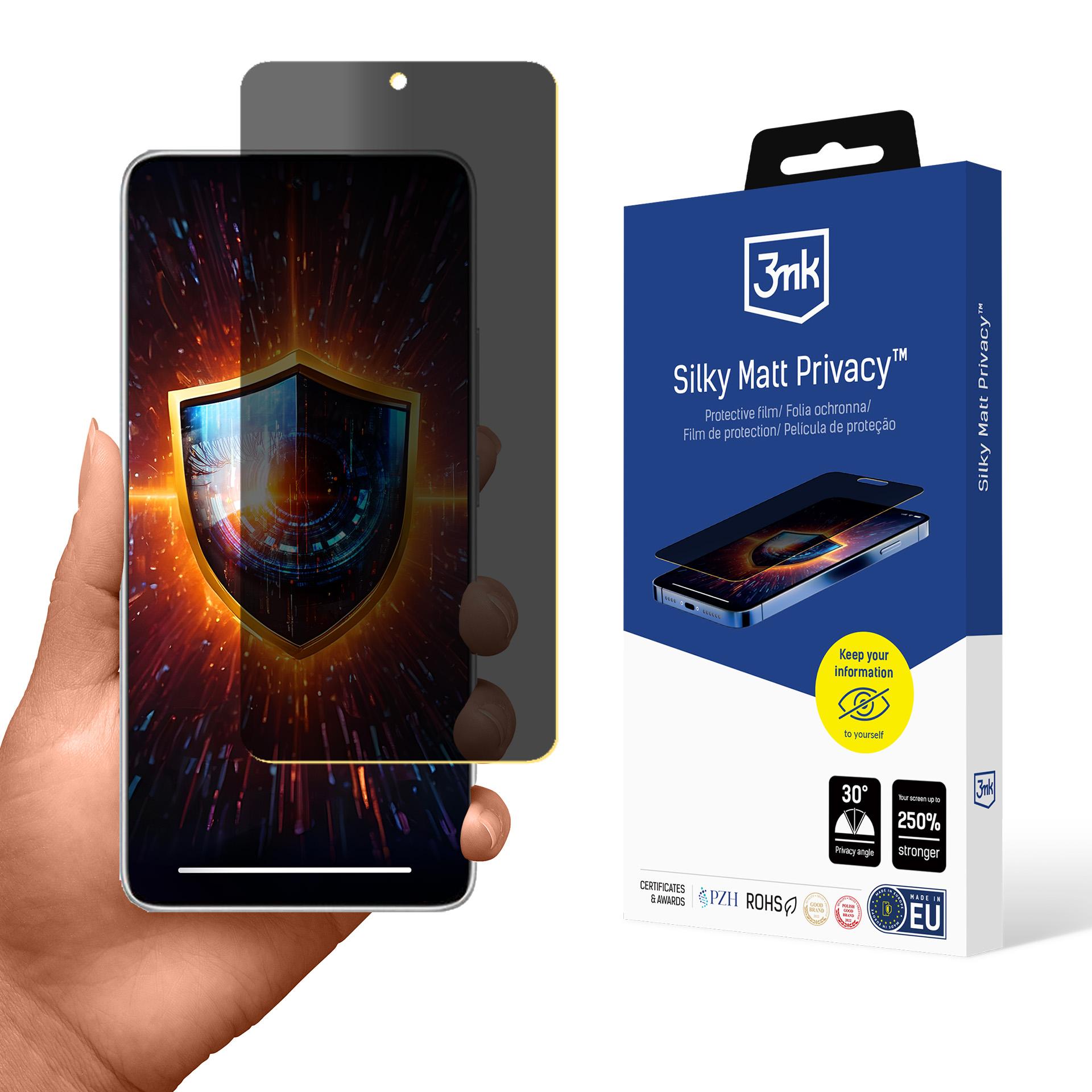 Insynsskyddsfilm 3mk Silky Matt Privacy för Xiaomi Redmi Note 14 5G