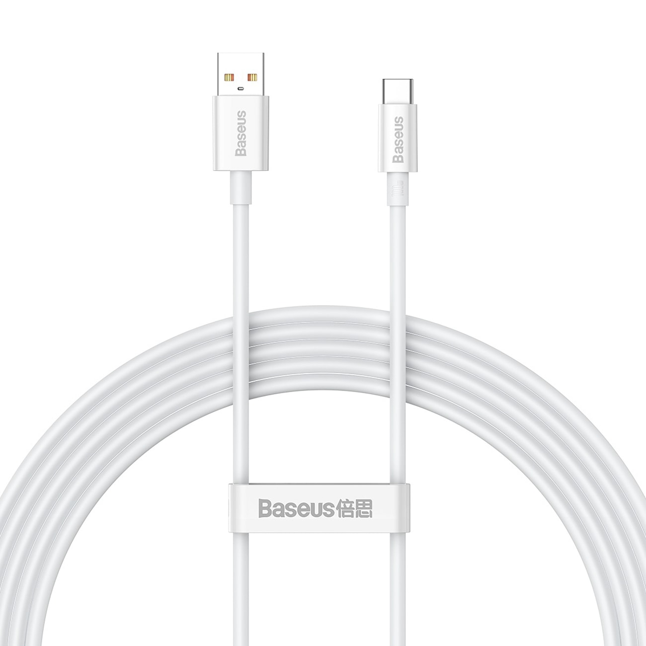 Baseus Superior Series 100 W USB-A – USB-C-kabel 2 m – vit