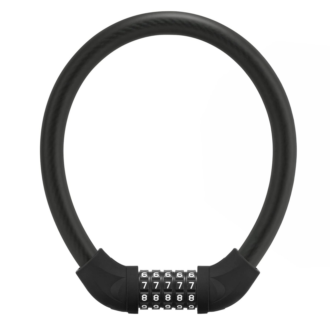Rockbros RKS870-BK cykellås med kod, stålkabel, 85 cm – svart