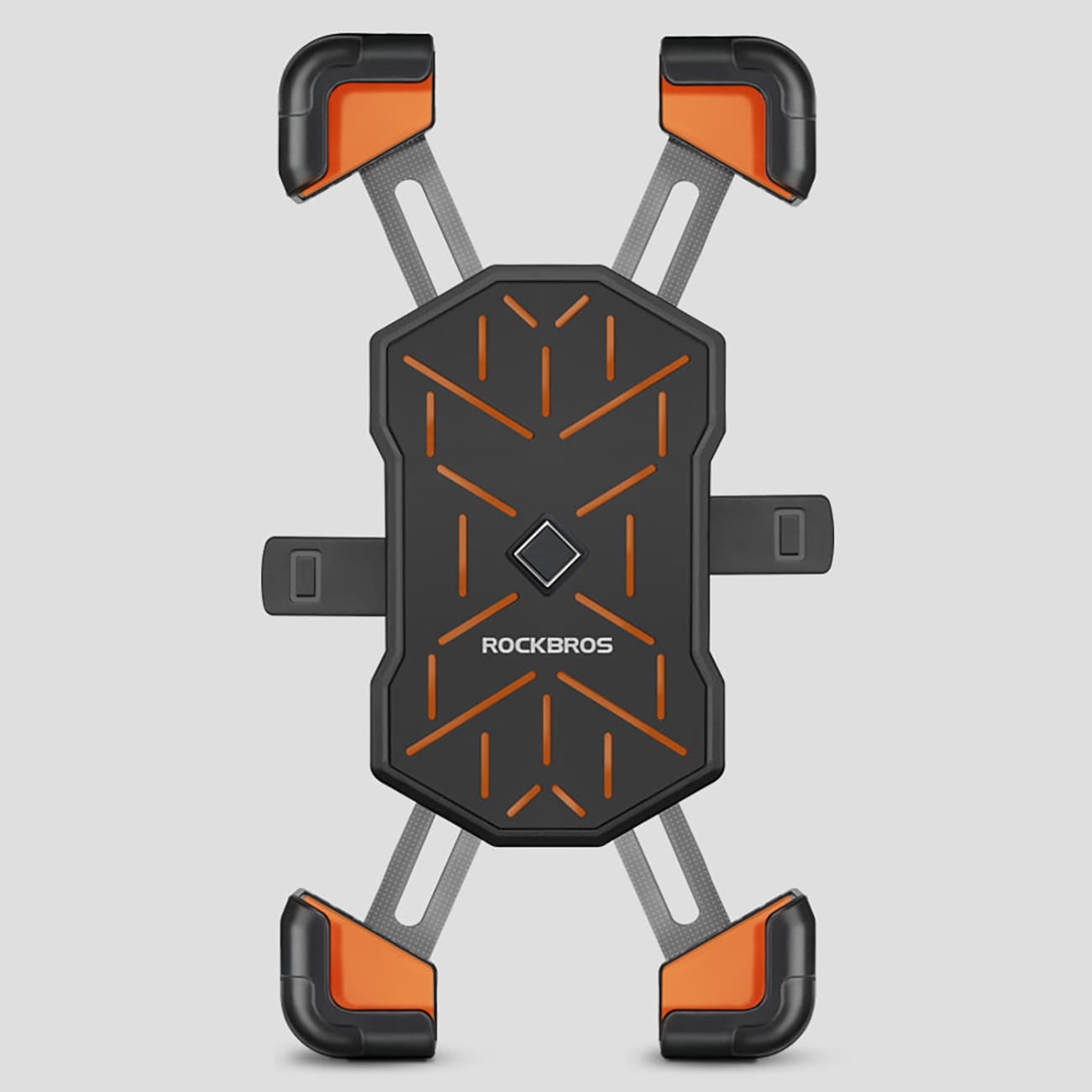 Rockbros HW-117 mobilhållare med styreklämma – svart och orange