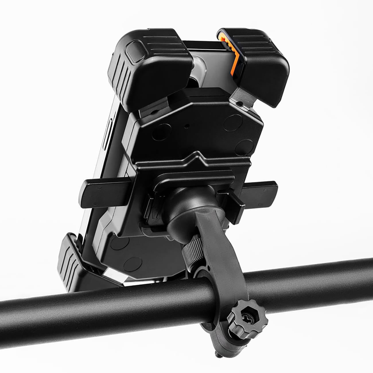 Rockbros HW-117 mobilhållare med styreklämma – svart och orange