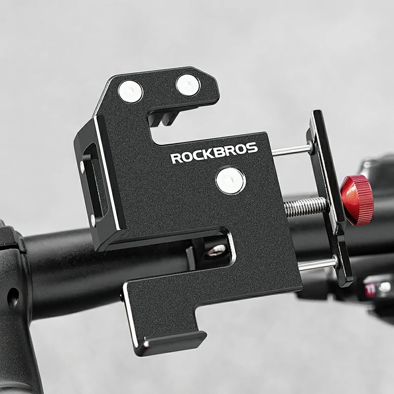 Rockbros 25210038101 mobilhållare med klämma – svart
