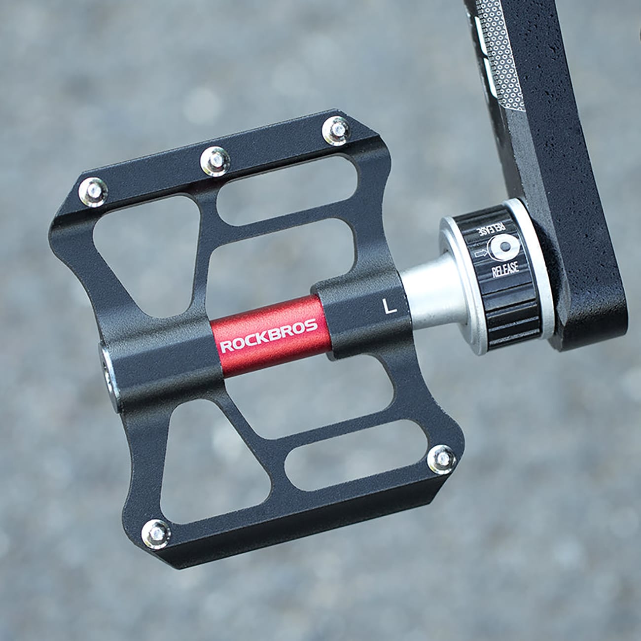 Rockbros K3462F-BK avtakbare sykkelpedaler med hurtigfeste – svart