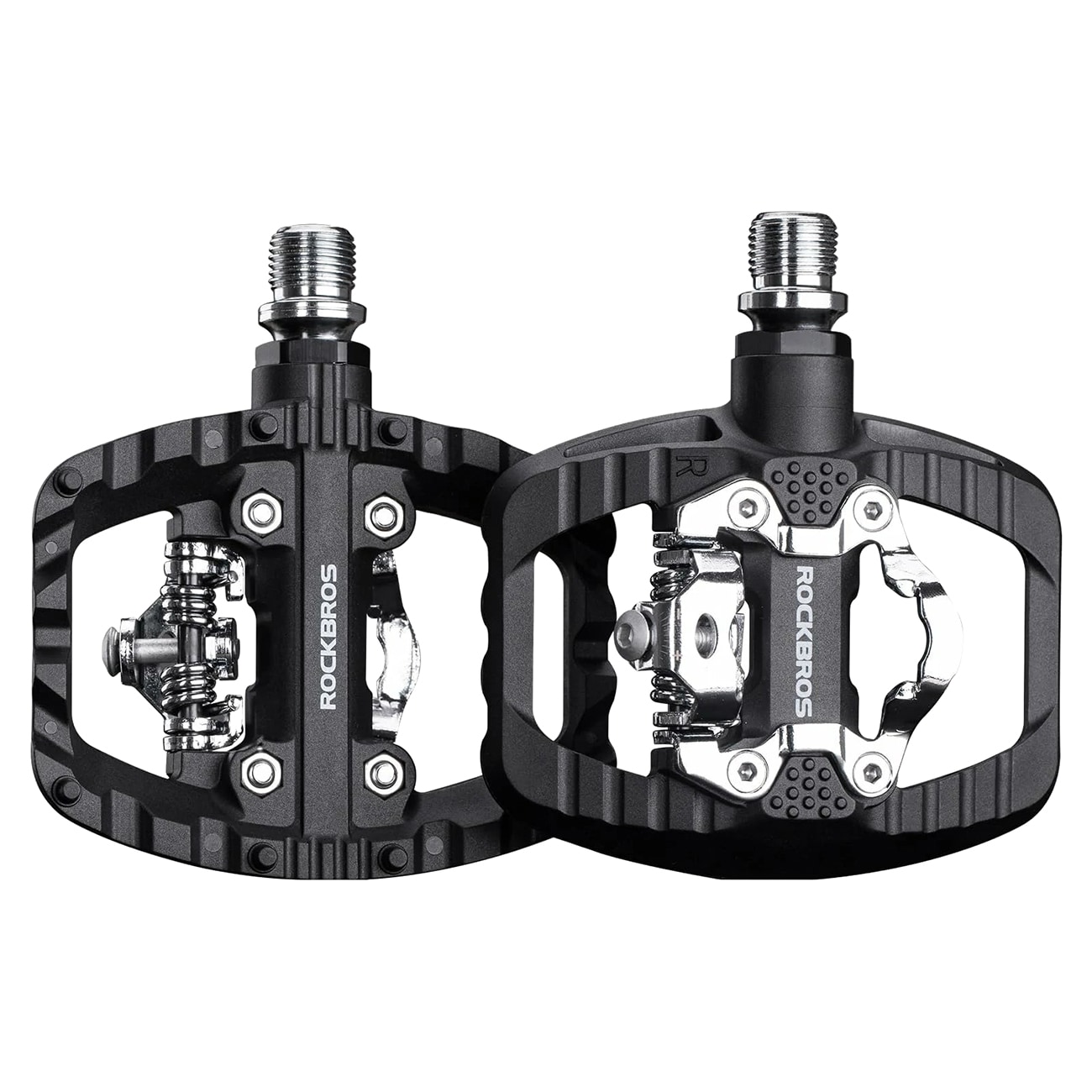 Rockbros PD303 Half-Lock-plattformspedaler för cykel – svarta