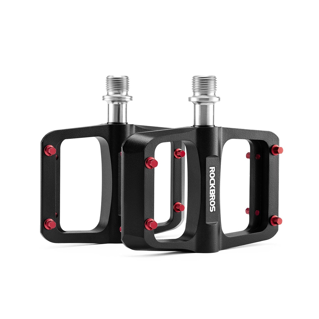 Rockbros BP2603 plattformspedaler med titanaxel och lager av magnesiumlegering – svarta