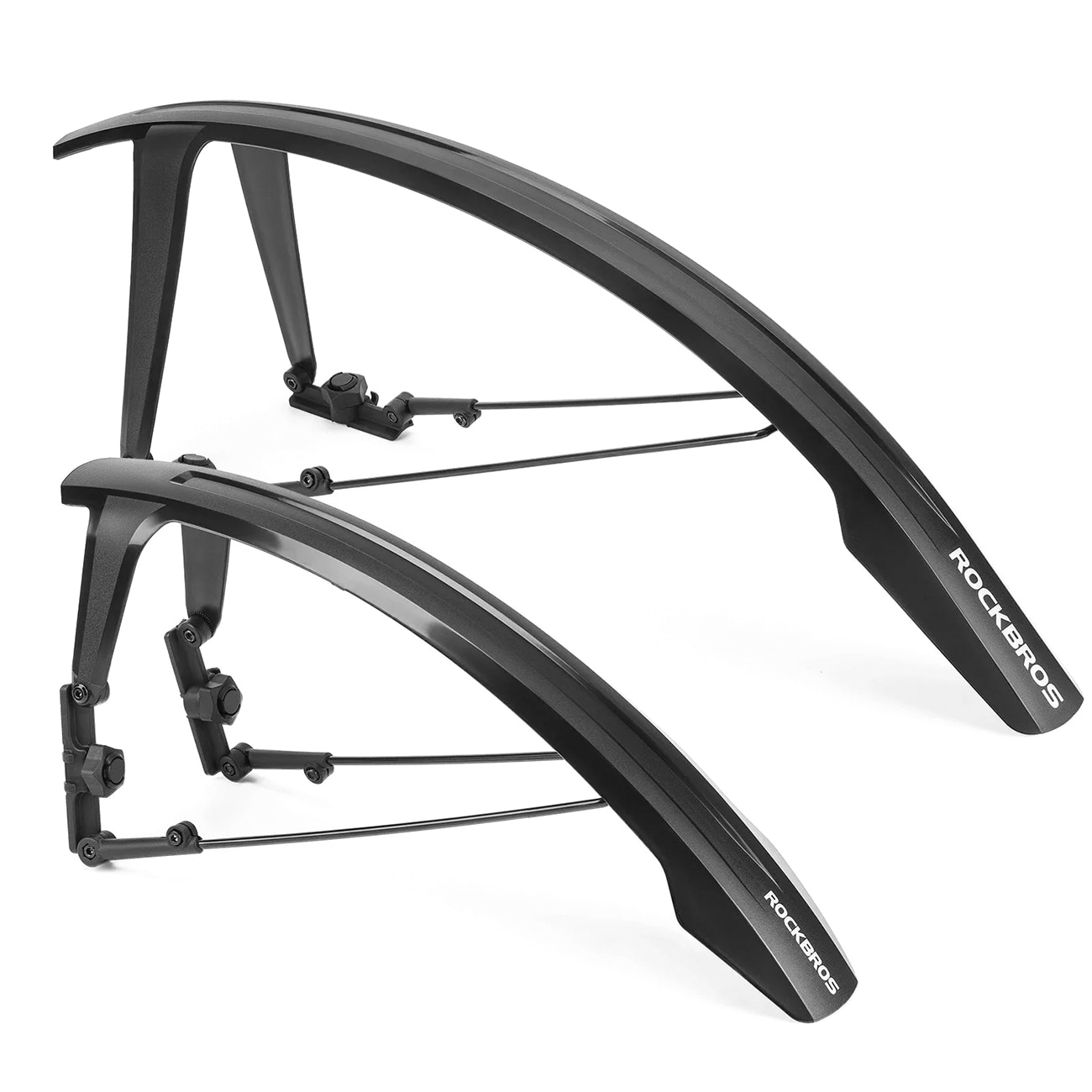 Rockbros FK-892 justerbara cykelskärmar för terrängcykling – svarta