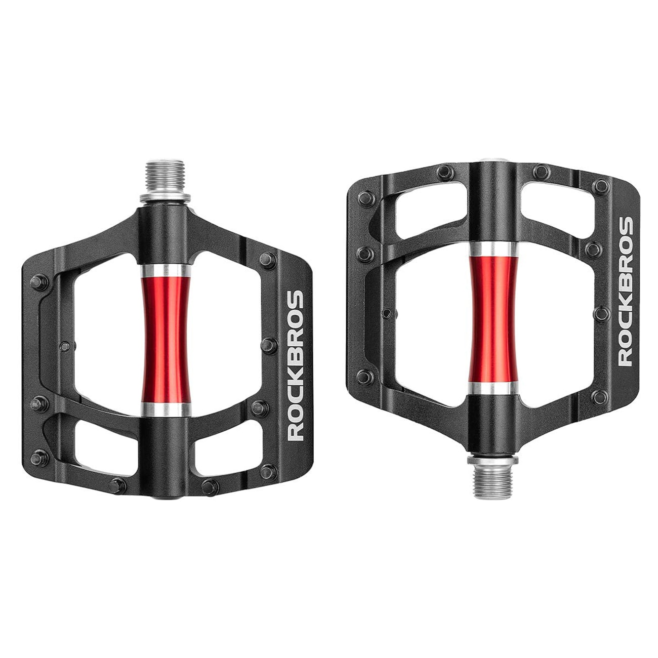 Rockbros 2020-12CBK cykelpedaler i aluminium med plattform – svarta
