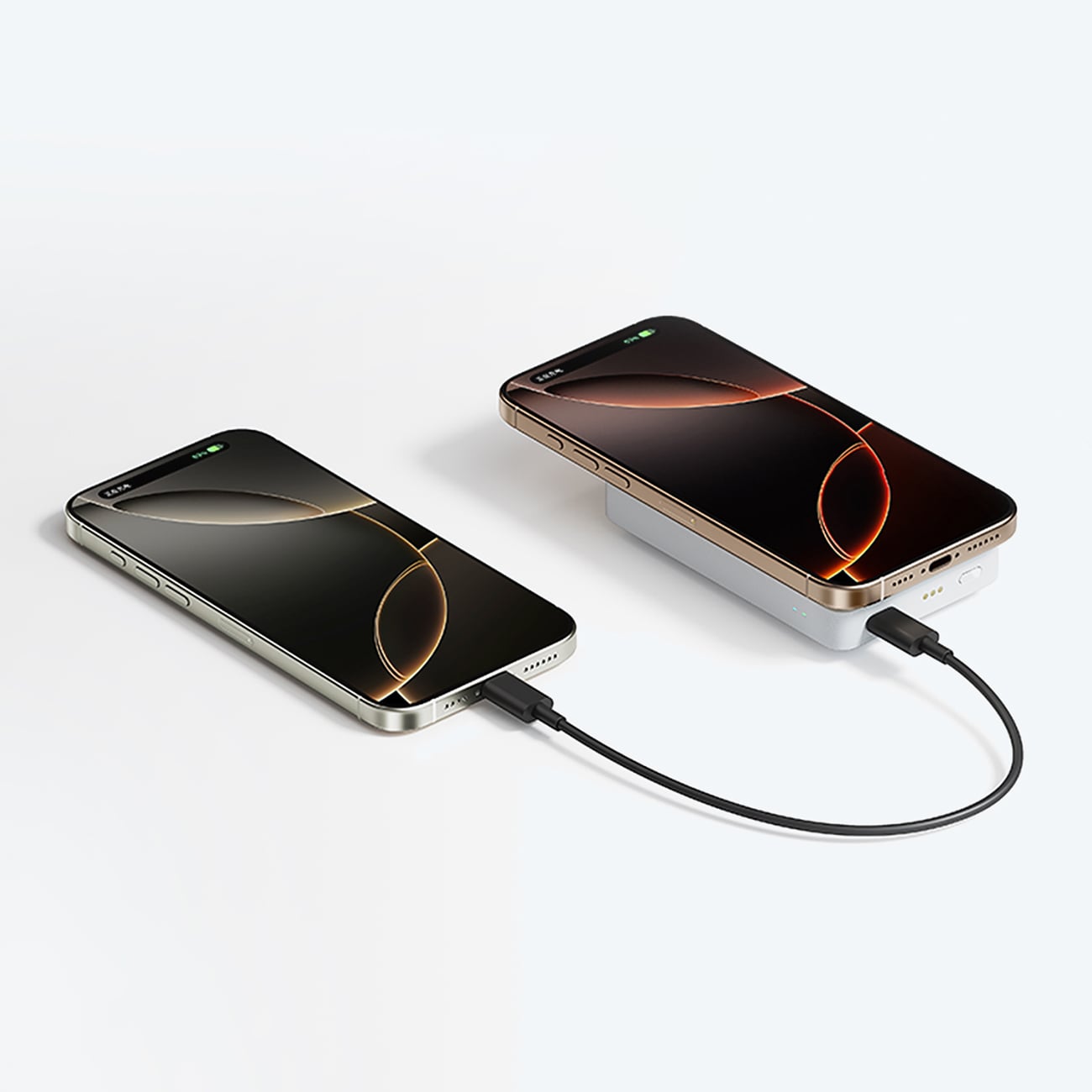 Cuktech WPB100N 20 W 10 000 mAh magnetisk powerbank med stativ – hvit