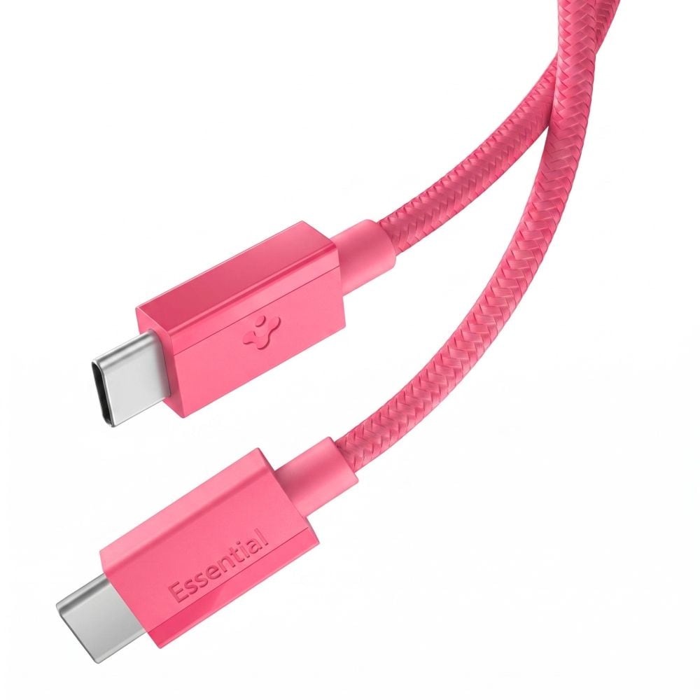 Spigen Essential EB6015CC USB-C-kabel 60 W, 100 cm – rosa