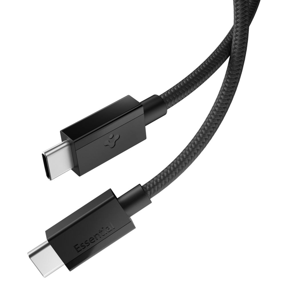 Spigen Essential EB6015CC USB-C-kabel 60 W, 150 cm – svart