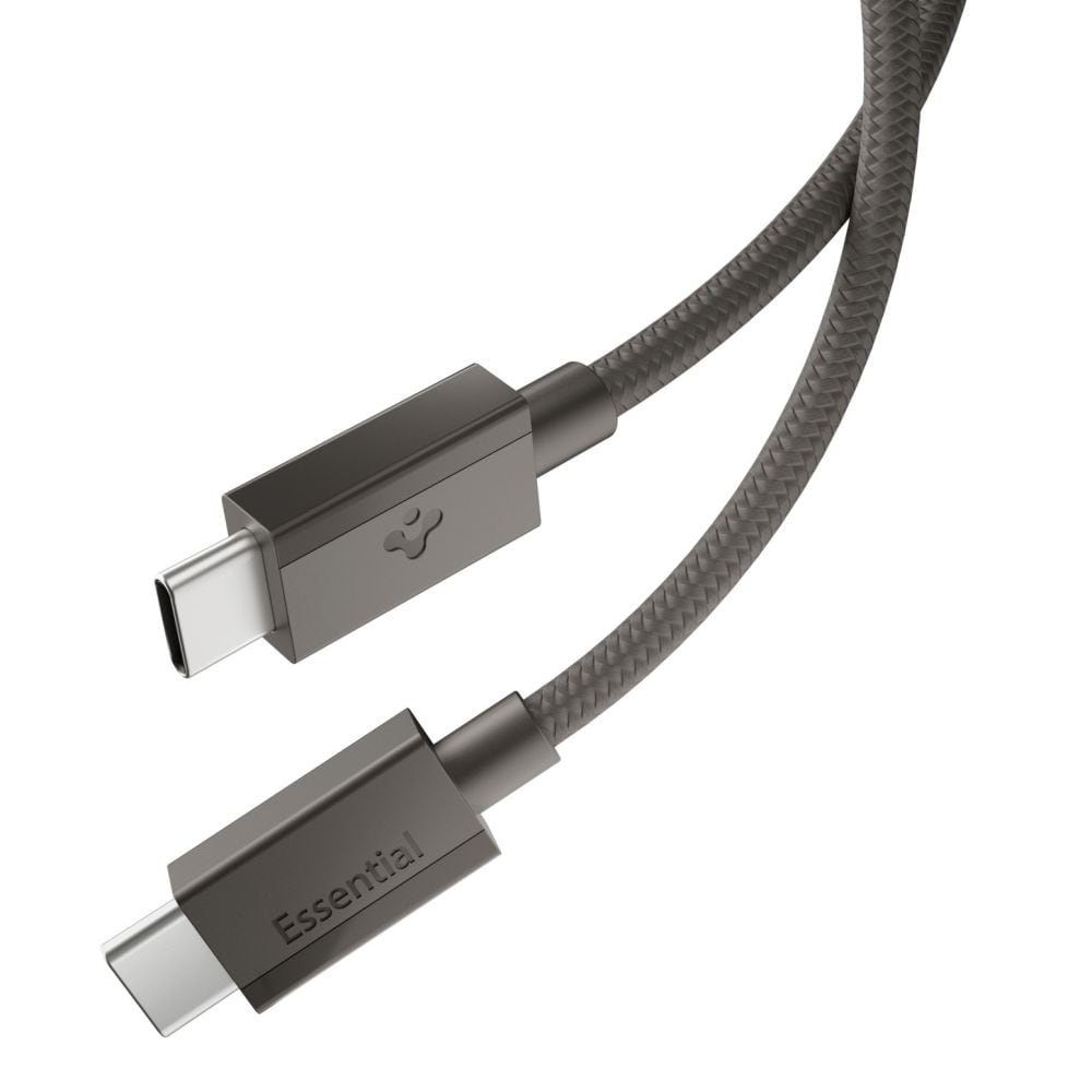 Spigen Essential EB6015CC USB-C-kabel 60 W, 150 cm – mörkgrå