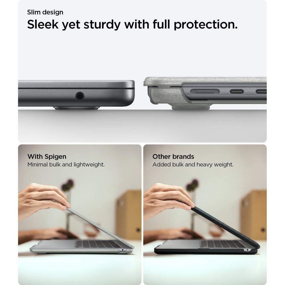 Spigen Urban Fit-fodral för MacBook Air 13" 2023 / 2024 / 2025 2026 – Grå