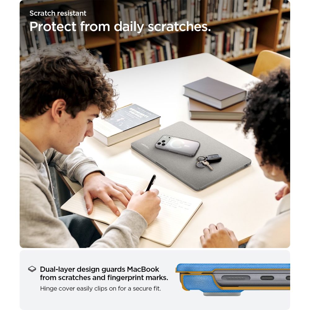 Spigen Urban Fit-fodral för MacBook Air 13" 2023 / 2024 / 2025 2026 – Grå